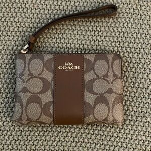 Coach Brown Wristlet